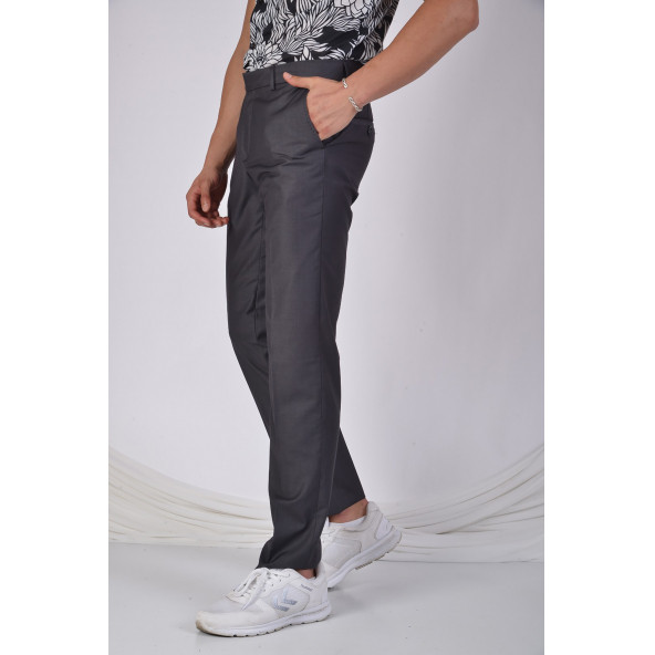 ERKEK KLASİK KUMAŞ PANTOLON SORALLİNE GRİ - 3