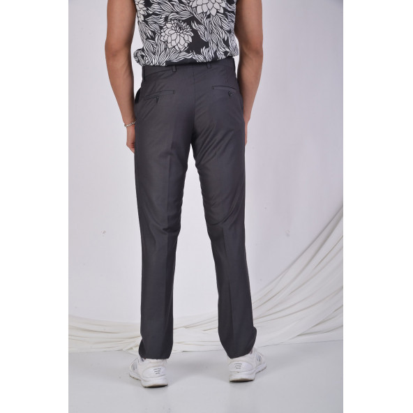 ERKEK KLASİK KUMAŞ PANTOLON SORALLİNE GRİ - 4