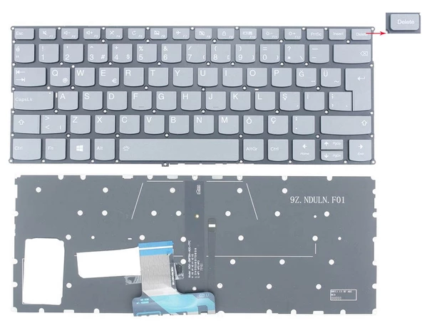 Lenovo ideaPad Yoga 720-13IKB (81X6) Notebook Klavye - Tuş Takımı / Siyah - TR - Backlit