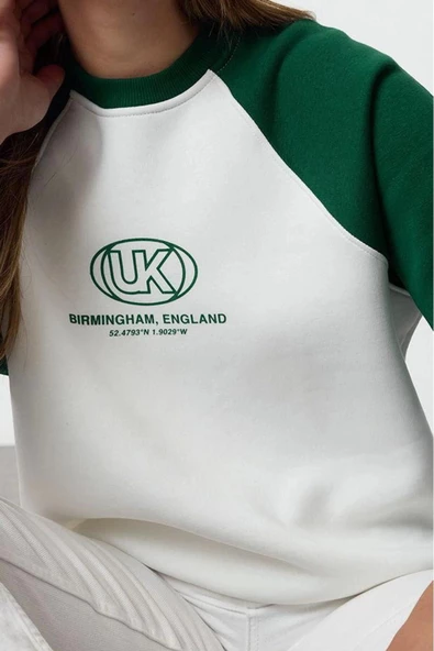 Tarz Relaxed Bisiklet Yaka Reglan Kol Uzun Relaxed Kalıp Reglan Kollu Kalın Örme Sweatshirt