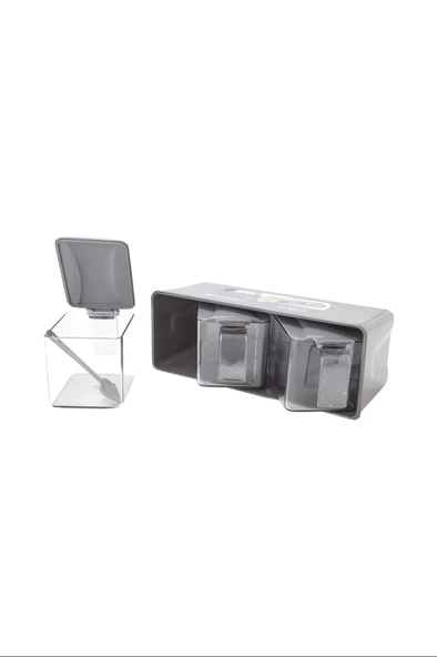 3 Lü Baharatlık Set Duvar Askılı Royaleks-L677 - 2
