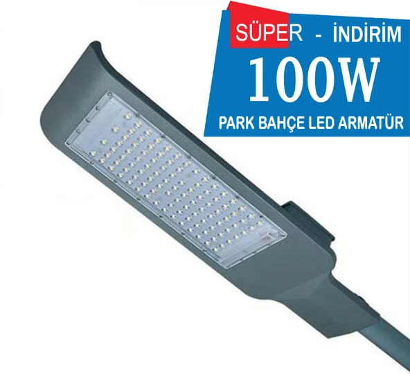 100W Led Yol Sokak Armatür DLS Park Bahçe Çevre Site Bina Dış Mekan Lamba Aydınlatma Ledli Sokak Armatürü - 2