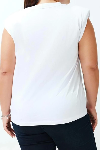 Moda Büyük Beden Bisiklet Yaka Örme Regular Hayvan Desenli Desen Casual Günlük Regular Kısa Kol Bluz - 5