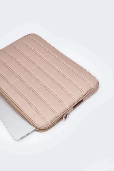 Çizgili Su Geçirmez Macbook Air Pro 15.6 & 16 İnç Vizon Laptop Tablet Kılıfı - 4
