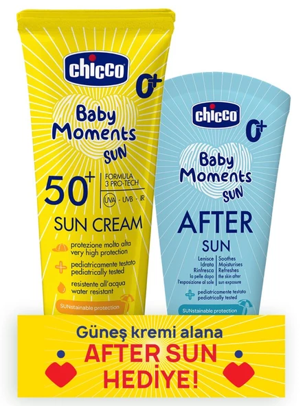 Chicco Baby Moments Sun Güneş Kremi Spf 50+ 75 ml + After Sun Hediye