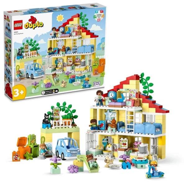 Nessiworld LEGO DUPLO Kasabası 3’ü 1 Arada Aile Evi 10994 Oyuncak Yapım Seti