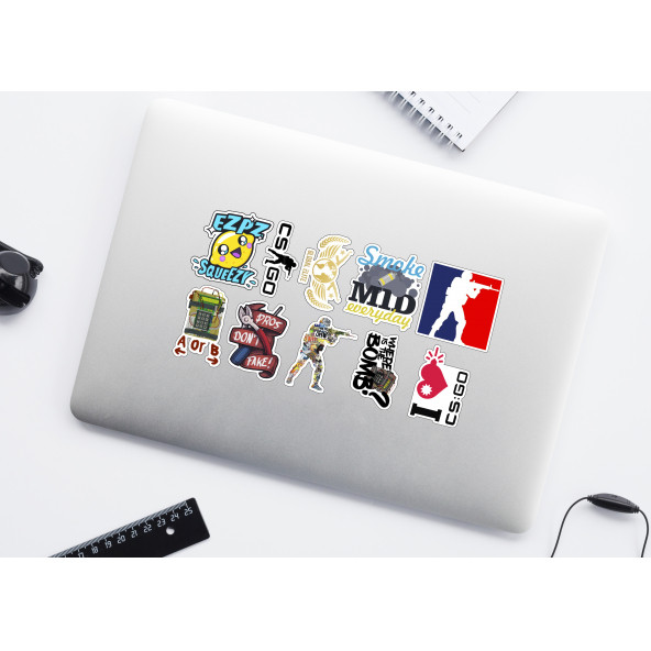 Cs:GO 10'lu Yapışkanlı  Stciker Set(Laptop ve Telefon Kılıfı İçin Uyumlu) - 1