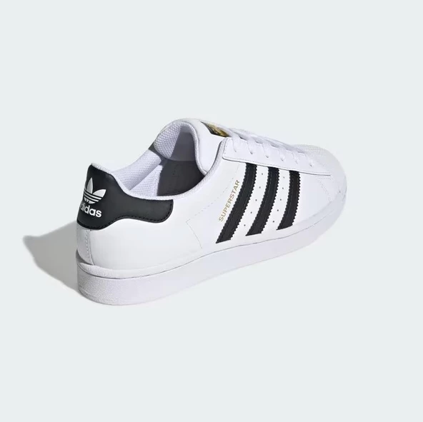 adidas Süperstar J Foundation Fu7712 Sneaker Unisex Spor Ayakkabı Beyaz-siyah - 5