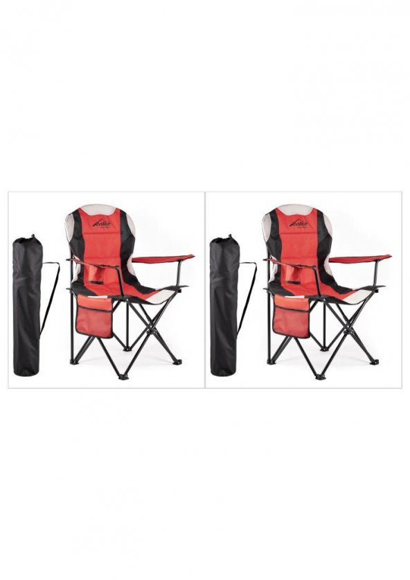 Sportlife Evolite Nature Katlanabilir Kamp Koltuğu 2li Set Kırmızı