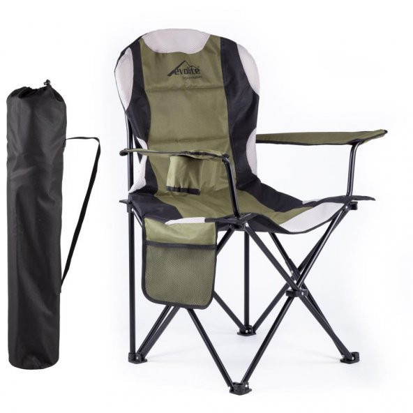 Sportlife Evolite Nature Katlanabilir Kamp Koltuğu 2li Set Haki - 7