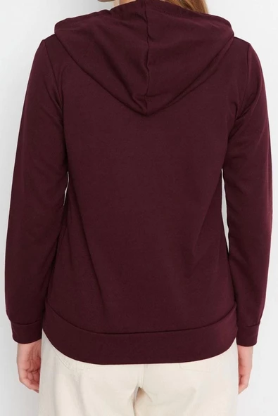 Tarz Regular Kapüşonlu Standart Kol Regular Basic İnce Örme Sweatshirt - 5