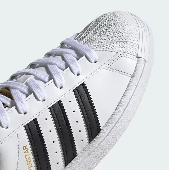 adidas Süperstar J Foundation Fu7712 Sneaker Unisex Spor Ayakkabı Beyaz-siyah - 6