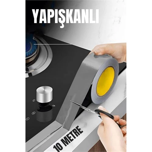 Su Sızdırmaz Mutfak Tezgah Bandı Kendinden Yapışkanlı 10 Metre GRİ