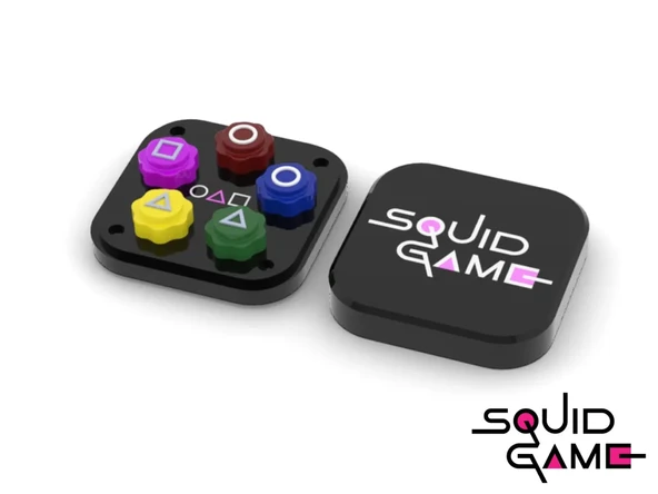 Squid Game Gonggi 5 Taş Oyun Seti, Özel Kare Kutulu, Ağır Taşlı Versiyon