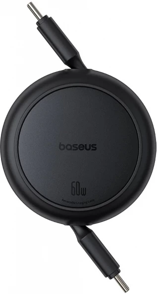 Baseus Free2Pull Mini Sarj Kablosu USB-C to USB-C 60W 1m - Siyah