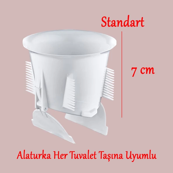 Gider Kapak WC Matik Koku ve Haşere Önleyici Alaturka Tuvalet Kapağı Plastik Beyaz Renk - 2