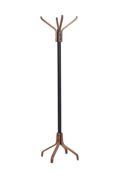 Vesti Ahşap Kestane Ayaklı Metal Portmanto Elbise Askılığı - 2