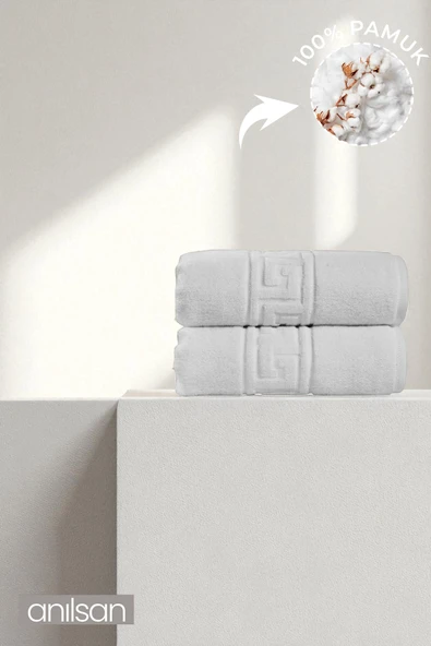 2'li Greek El Havlusu - 50x90 Cm, 225 Gr, %100 Pamuk, Spa Ve Otel Havlusu, Günlük Kullanıma Uygun ürün görseli 1