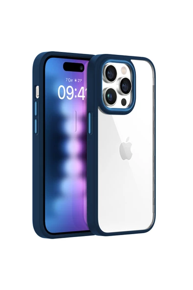 Buff Labs iPhone 15 Pro Max New Air Bumper uyumlu   Kılıf Blue