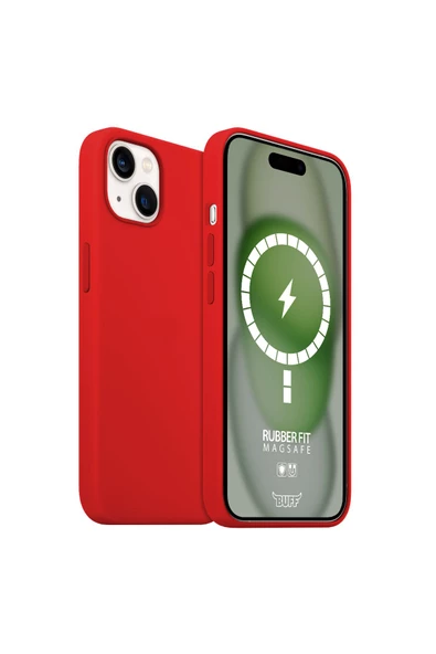 Buff Labs Buff iPhone 15 Plus Magsafe Rubber Fit Red - 1