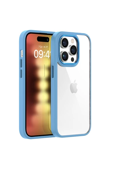 Buff Labs Buff iPhone 15 Pro New Air Bumper Kılıf Sierra Blue