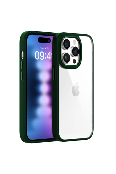 Buff Labs iPhone 15 Pro Max Uyumlu  New Air Bumper Kılıf Green