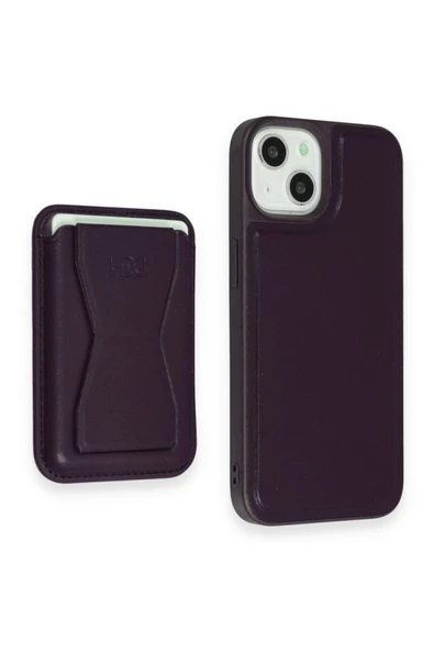 HDD iPhone 15 Uyumlu Kılıf HD Deri Luxury Magnet Kartvizitli Kapak - 4