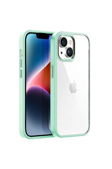 Buff iPhone 14 New Air Bumper Uyumlu Kılıf Light Green