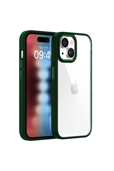 Buff Labs Buff iPhone 15 New Uyumlu Air Bumper Kılıf Green