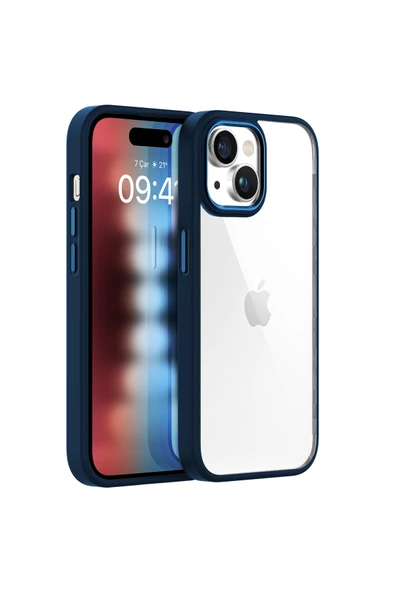 Buff Labs iPhone 15 Uyumlu New Air Bumper Kılıf Blue