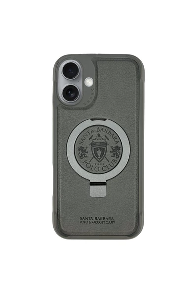 Santa Barbara Polo & Racquet Club Sbprc Iphone 16 Uyumlu Kılıf Aleminyum Standlı Magsafe Pu Deri Mekanik Tuşlu Primo Kapak - 1