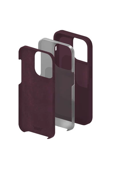 Buff Labs Buff Iphone 14 Rubber Fit Kılıf Wine Red - 4