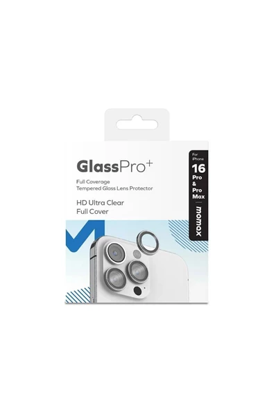 Momax İphone 16 pro / iphone 16 pro max Glasspro full coverage tempered glass lens protector uyumlu - 2