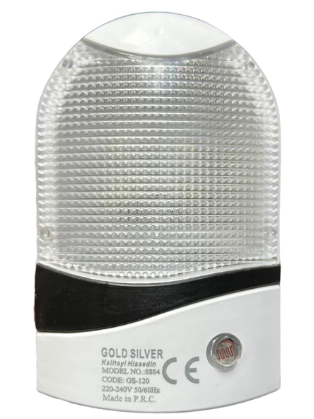 Gold Silver (10 Adet) GS-120 Fotoselli Gece Lambası Fiş Priz (Beyaz Işık) - 2