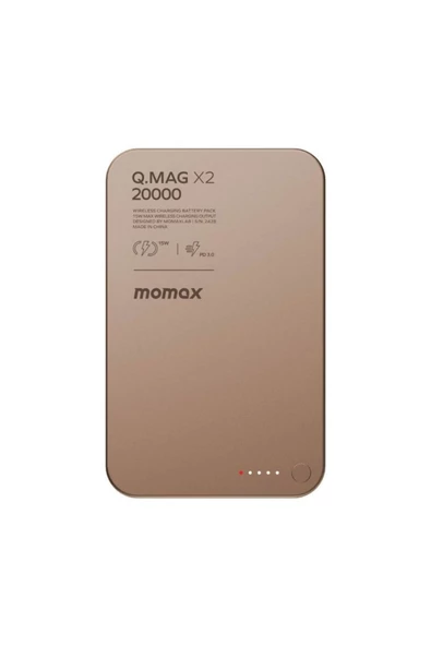 Momax Q Mag X2 20000 Mah Magsafe Powerbank Kablosuz Powerbank Desert Titanium - 2
