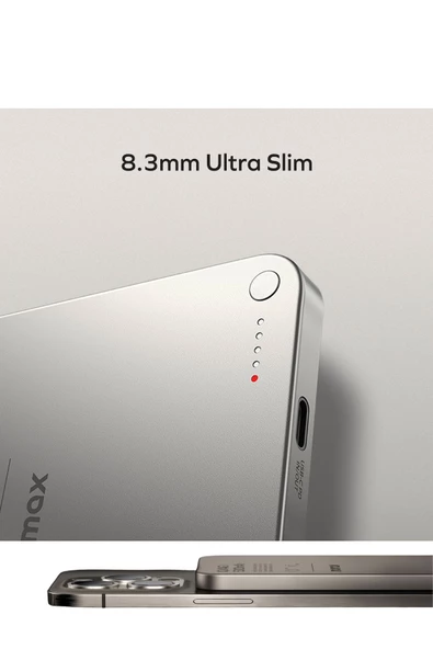 Momax Q.Mag X 5000mAh wireless battery pack (Desert Titanium) - Resim 6