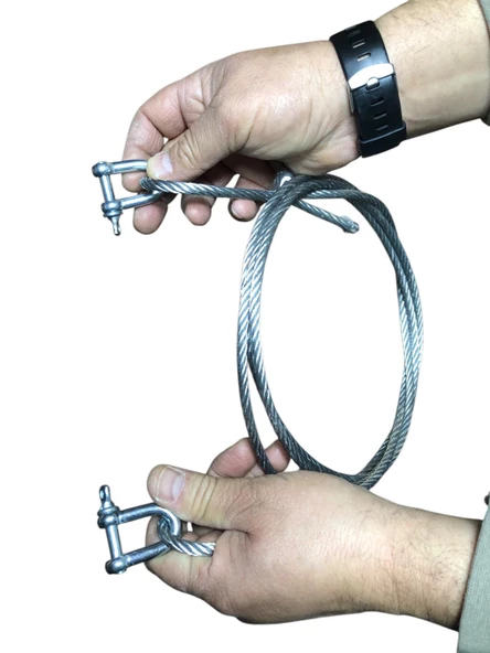 Araç Çekme Halatı Çelik Çekme Halatı 6,2 mm Kalınlık 2,5 metre Uzunluk - 7