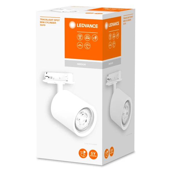 Ledvance Led 2700K IP20 GU10 Duy Sarı Işık Alüminyum Beyaz Kasa İç Mekan Raylı Spot - 5