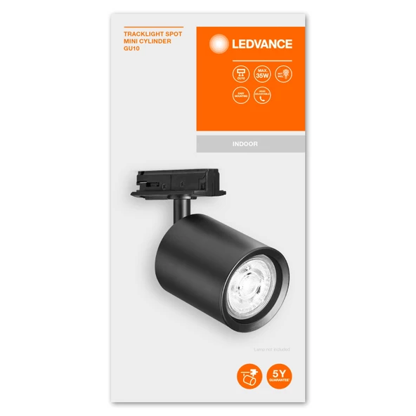 Ledvance Led 2700K IP20 GU10 Duy Sarı Işık Alüminyum Siyah Kasa İç Mekan Raylı Spot - 2