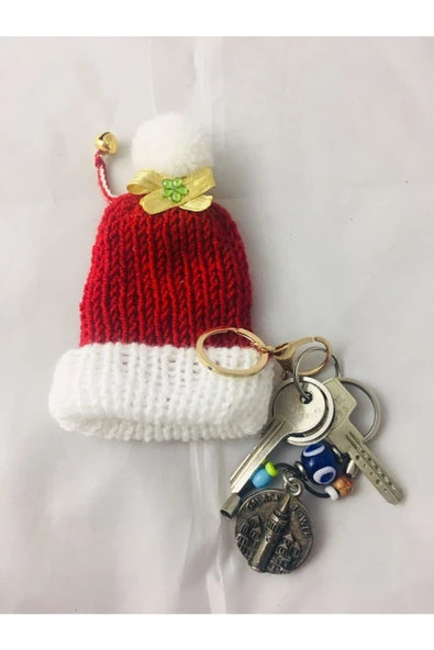 El Örgüsü Yılbaşı Konsept Bere Anahtarlık - Resim 4