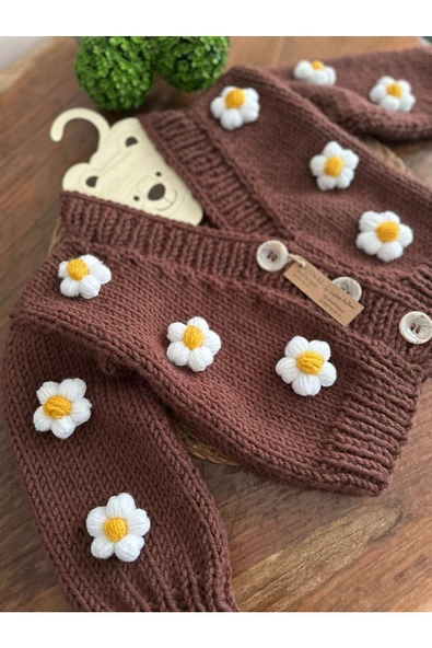 EL EMEĞİ PAPATYALI ÇOCUK CROP HIRKA - 7