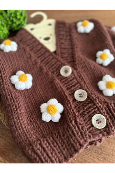 EL EMEĞİ PAPATYALI ÇOCUK CROP HIRKA - 3