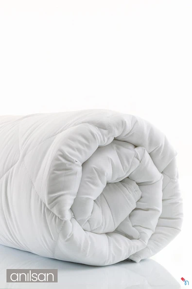 4 Mevsim Mikrofiber Çift Kişilik Yorgan, 195x215cm, Beyaz Ev ve Otel Yorganı - 2