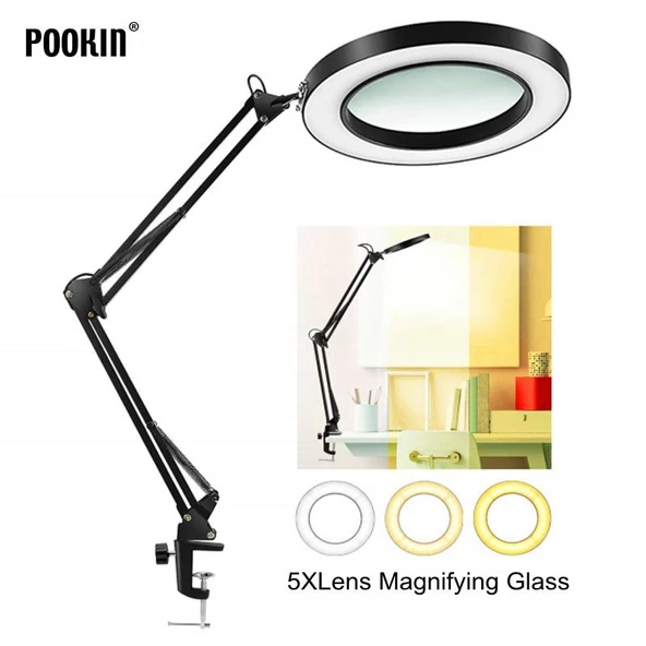 Valkyrie Katlanabilir Ayarlanabilir LED Işıklı Masaüstü Büyüteç - 3