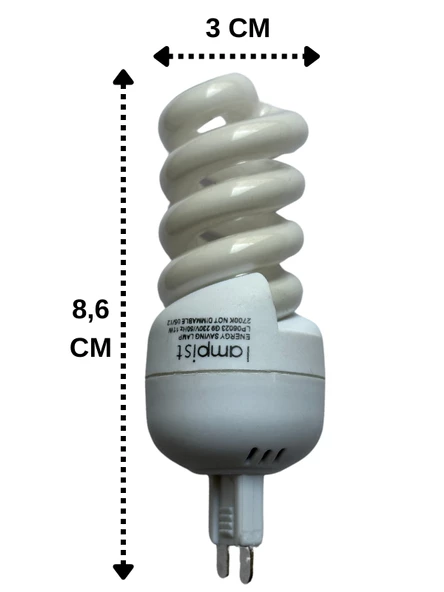 Lampist 11W 2700K (Sarı Işık) G9 Duylu Floresan Ampul - 2