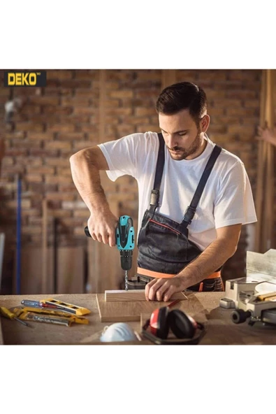 DEKO TURKEY 24 V 4 Ah Metal Dişli Şanzıman Çift Akülü Şarjlı Vidalama Matkap Full Setli 24 Parça Set - 2