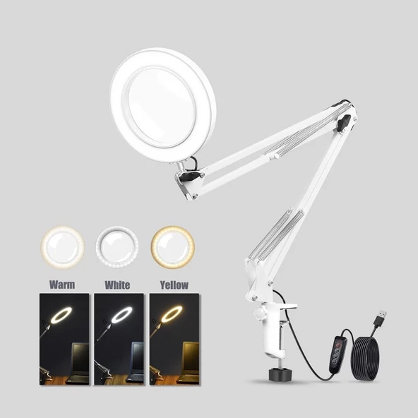 Valkyrie Katlanabilir Ayarlanabilir LED Işıklı Masaüstü Büyüteç - 5