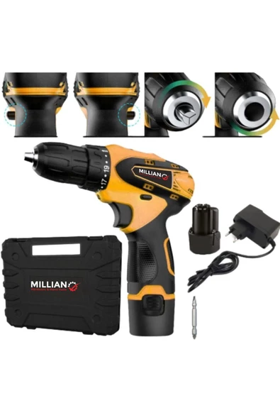 STAXX POWER Pro Speed 24 V 4 Ah Metal Şanzuman Çift Akülü Vidalama Armut Şarjlı Matkap - 3