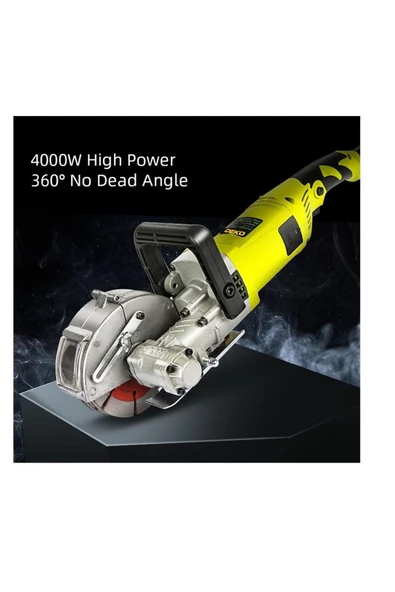 DEKO TURKEY Sulu Duvar Oluk Açma Makinesi Kanal Açma Kesme Makinesi 5 Bıçaklı 40mm 4KW 4000Watt 4.5Kg - 2