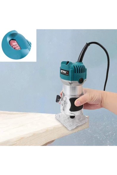 STAXX POWER Staxx Pro 6 Kademe Devir Ayarlı 1600w Formika Traşlama Freze Makinesi 6mm Pens 2 Yıl Garantili - 6